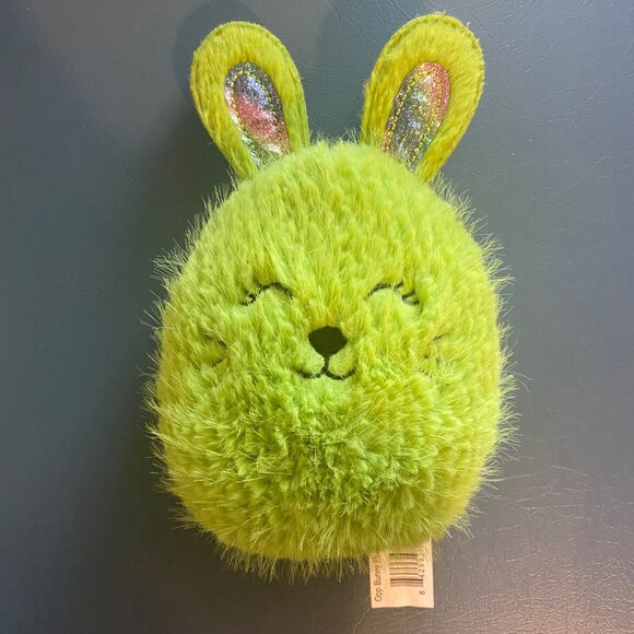 Walmart Plush Bunny Toys Soft Easter Bunny Dolls Lot of 2 Yellow Green 7.5" - Picture 3 of 9